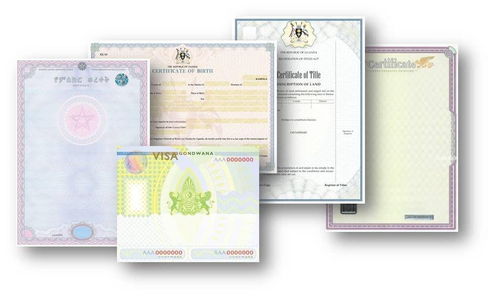 Secure Certificates & Secure Printed Documents